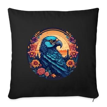 5 de Mayo Party Drinko de Mayo Parrot, - Sofa pillowcase 17,3'' x 17,3'' (45 x 45 cm) - black - Front