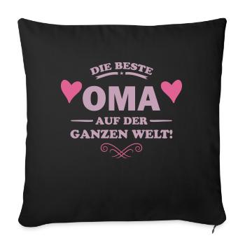 Best granny - Sofa pillowcase 17,3'' x 17,3'' (45 x 45 cm) - black - Front