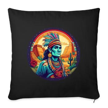 5 de Mayo Party Drinko de Mayo Mayan Culture, - Sofa pillowcase 17,3'' x 17,3'' (45 x 45 cm) - black - Front