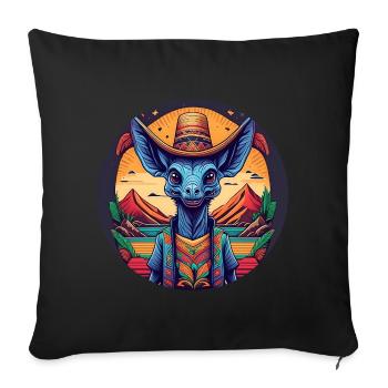 5 de Mayo Party Drinko de Mayo Chupacabra - Sofa pillowcase 17,3'' x 17,3'' (45 x 45 cm) - black - Front