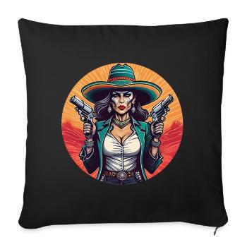 5 de Mayo Party Drinko de Mayo Bandita - Sofa pillowcase 17,3'' x 17,3'' (45 x 45 cm) - black - Front