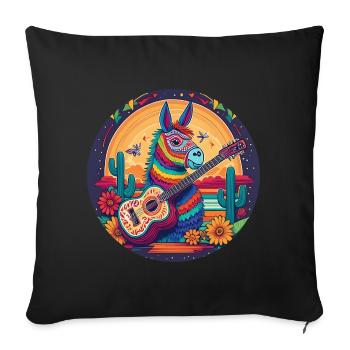 5 de Mayo Party Drinko de Mayo Pinata - Sofa pillowcase 17,3'' x 17,3'' (45 x 45 cm) - black - Front