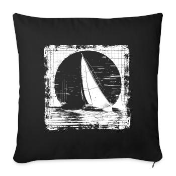 Voile - Housse de coussin décorative 45 x 45 cm - noir - Devant
