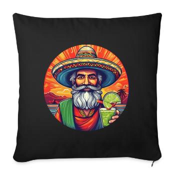 5 de Mayo Party Drinko de Mayo Mexican Man - Sofa pillowcase 17,3'' x 17,3'' (45 x 45 cm) - black - Front