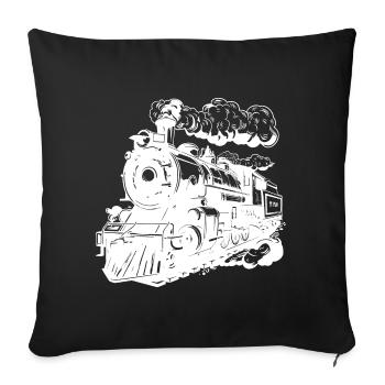 Locomotive Graphics - Sofa pillowcase 17,3'' x 17,3'' (45 x 45 cm) - black - Front