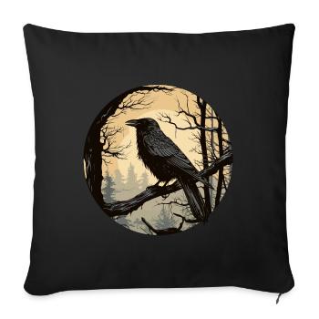 Raven - Sofa pillowcase 17,3'' x 17,3'' (45 x 45 cm) - black - Front