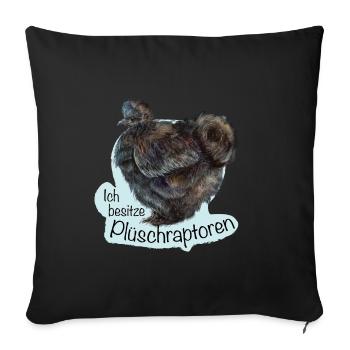 Les rapaces en peluche - Housse de coussin décorative 45 x 45 cm - noir - Devant