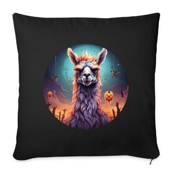 Gruseliges Halloween-party-kostüm, Zombie-lama - Sofa pillowcase 17,3'' x 17,3'' (45 x 45 cm) - black - Front