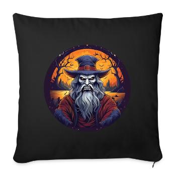 Gruseliges Halloween-partykostüm Hexenmeister - Sofa pillowcase 17,3'' x 17,3'' (45 x 45 cm) - black - Front