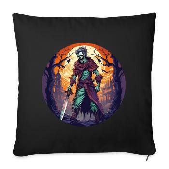 Gruseliges Halloween-party-kostüm Zombie-krieger - Sofa pillowcase 17,3'' x 17,3'' (45 x 45 cm) - black - Front