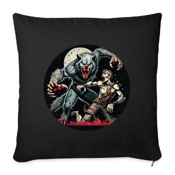 Gruseliges Halloween-partykostüm Werwolf Und - Sofa pillowcase 17,3'' x 17,3'' (45 x 45 cm) - black - Front