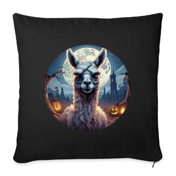 Gruseliges Halloween Party Kostüm Zombie Lama - Sofa pillowcase 17,3'' x 17,3'' (45 x 45 cm) - black - Front