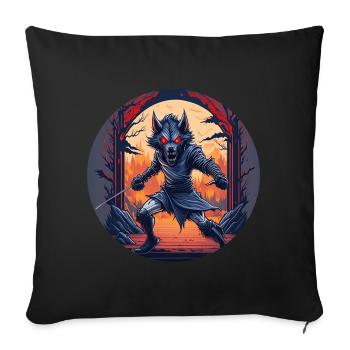 Gruseliges Halloween-partykostüm Werwolf-kostüm - Sofa pillowcase 17,3'' x 17,3'' (45 x 45 cm) - black - Front