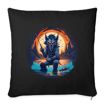 Gruseliges Halloween-partykostüm Werwolf-kostüm - Sofa pillowcase 17,3'' x 17,3'' (45 x 45 cm) - black - Front