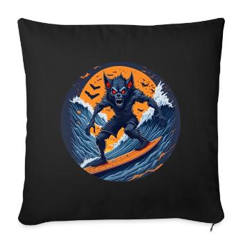 Gruseliges Halloween-partykostüm Werwolf Beim - Housse de coussin décorative 45 x 45 cm - noir - Devant