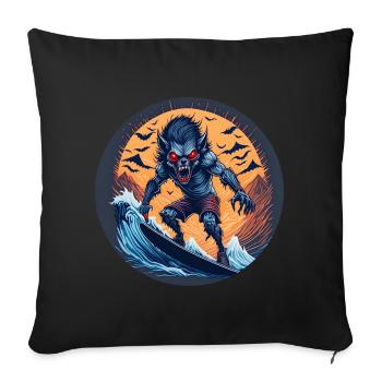 Creepy Halloween party costume werewolf at the - Sofa pillowcase 17,3'' x 17,3'' (45 x 45 cm) - black - Front