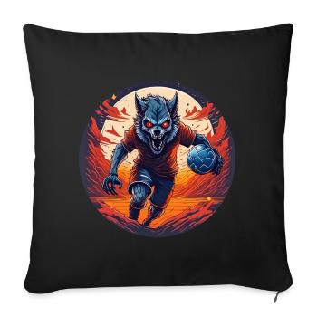 Spooky Halloween party costume werewolf handball - Sofa pillowcase 17,3'' x 17,3'' (45 x 45 cm) - black - Front