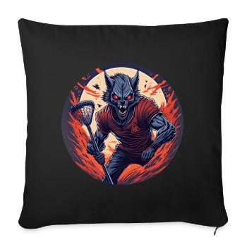 Spooky Halloween Party Costume Werewolf Lacrosse - Sofa pillowcase 17,3'' x 17,3'' (45 x 45 cm) - black - Front