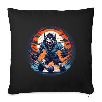 Spooky Halloween party costume werewolf field - Sofa pillowcase 17,3'' x 17,3'' (45 x 45 cm) - black - Front