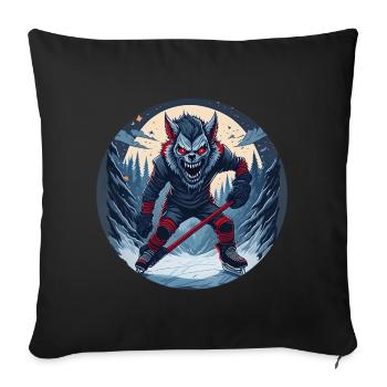 Creepy Halloween Party Costume Werewolf - Sofa pillowcase 17,3'' x 17,3'' (45 x 45 cm) - black - Front