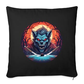 Creepy Halloween Party Costume Werewolf Field - Sofa pillowcase 17,3'' x 17,3'' (45 x 45 cm) - black - Front