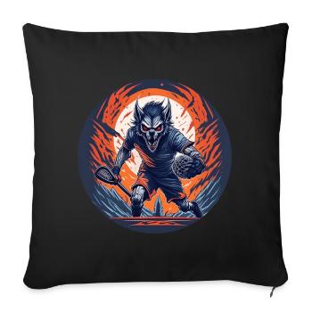 Spooky Halloween Party Costume Werewolf Lacrosse - Sofa pillowcase 17,3'' x 17,3'' (45 x 45 cm) - black - Front