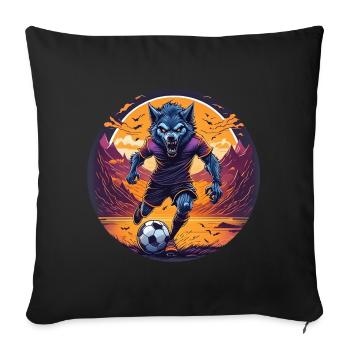 Creepy Halloween party costume werewolf soccer - Sofa pillowcase 17,3'' x 17,3'' (45 x 45 cm) - black - Front