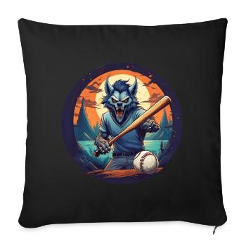 Spooky Halloween Party Costume Werewolf Baseball - Sofa pillowcase 17,3'' x 17,3'' (45 x 45 cm) - black - Front