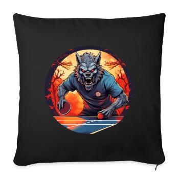 Spooky Halloween Party Costume Werewolf Ping Pong - Sofa pillowcase 17,3'' x 17,3'' (45 x 45 cm) - black - Front