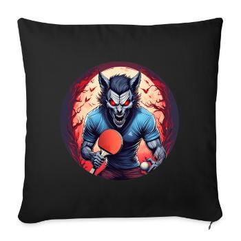 Spooky Halloween Party Costume Werewolf Ping Pong - Sofa pillowcase 17,3'' x 17,3'' (45 x 45 cm) - black - Front