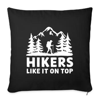 Randonneurs Amis de la nature Bergen Forest Outdoor - Housse de coussin décorative 45 x 45 cm - noir - Devant