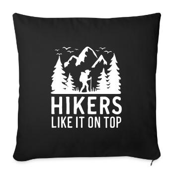 Randonneurs Amis de la nature Bergen Forest Outdoor - Housse de coussin décorative 45 x 45 cm - noir - Devant
