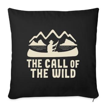 Canoeing Canoeing Water sports Sports - Sofa pillowcase 17,3'' x 17,3'' (45 x 45 cm) - black - Front