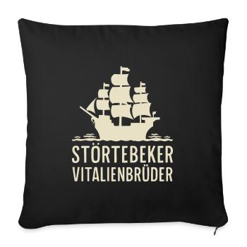 Störtebeker Störtebecker Victual Brothers Pirates - Sofa pillowcase 17,3'' x 17,3'' (45 x 45 cm) - black - Front