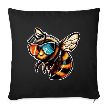 Biene - Sofakissenbezug 45 x 45 cm - Schwarz - Vorne