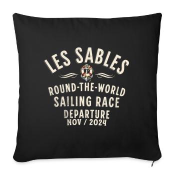 Les Sables vendée sailing race - Sofa pillowcase 17,3'' x 17,3'' (45 x 45 cm) - black - Front