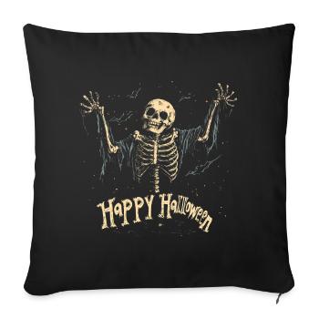 Happy Halloween - Creepy skeleton in shreds - Sofa pillowcase 17,3'' x 17,3'' (45 x 45 cm) - black - Front