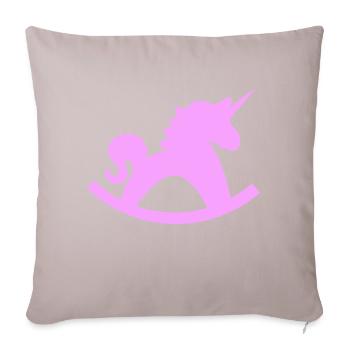 Unicorn Rocking Horse - Sofa pillowcase 17,3'' x 17,3'' (45 x 45 cm) - light taupe - Front