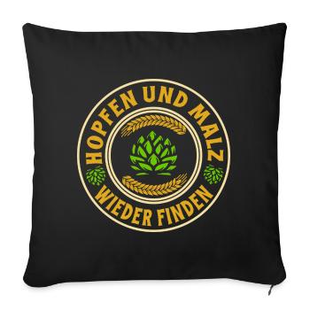 Retrouvant le houblon et le malt, les amateurs de bière disent - Housse de coussin décorative 45 x 45 cm - noir - Devant