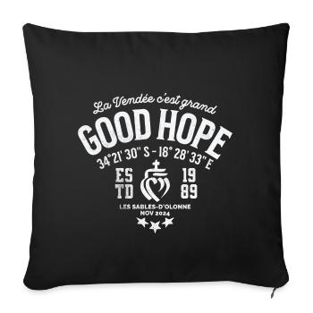 Vendée Good Hope cape 2024 - Sofa pillowcase 17,3'' x 17,3'' (45 x 45 cm) - black - Front