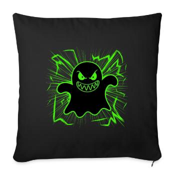 Ghost Halloween Ghosts Creepy Motif - Sofa pillowcase 17,3'' x 17,3'' (45 x 45 cm) - black - Front