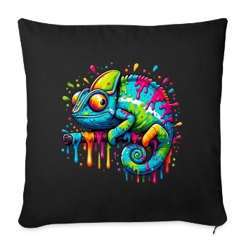 Chameleon - Sofa pillowcase 17,3'' x 17,3'' (45 x 45 cm) - black - Front