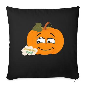 Pumpkin Time - Sofakissenbezug 45 x 45 cm - Schwarz - Vorne