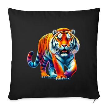 Tiger - Sofa pillowcase 17,3'' x 17,3'' (45 x 45 cm) - black - Front