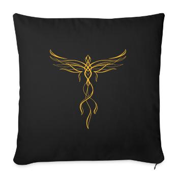 Phoenix Lineart - Sofakissenbezug 45 x 45 cm - Schwarz - Vorne