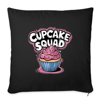 Cupcake Squad Cake Cupcake Muffin - Sofa pillowcase 17,3'' x 17,3'' (45 x 45 cm) - black - Front