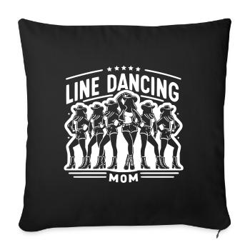Mama tanzt Line Dance Line Dancing Mom - Sofa pillowcase 17,3'' x 17,3'' (45 x 45 cm) - black - Front