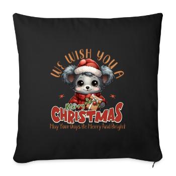 Joyeux Noël - Housse de coussin décorative 45 x 45 cm - noir - Devant