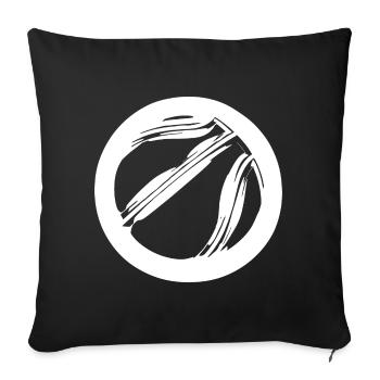 Basketball Ball Sketch - Sofa pillowcase 17,3'' x 17,3'' (45 x 45 cm) - black - Front