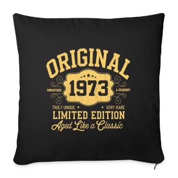 Original 1973 - Birthday 1973 Classic Edition - Sofa pillowcase 17,3'' x 17,3'' (45 x 45 cm) - black - Front